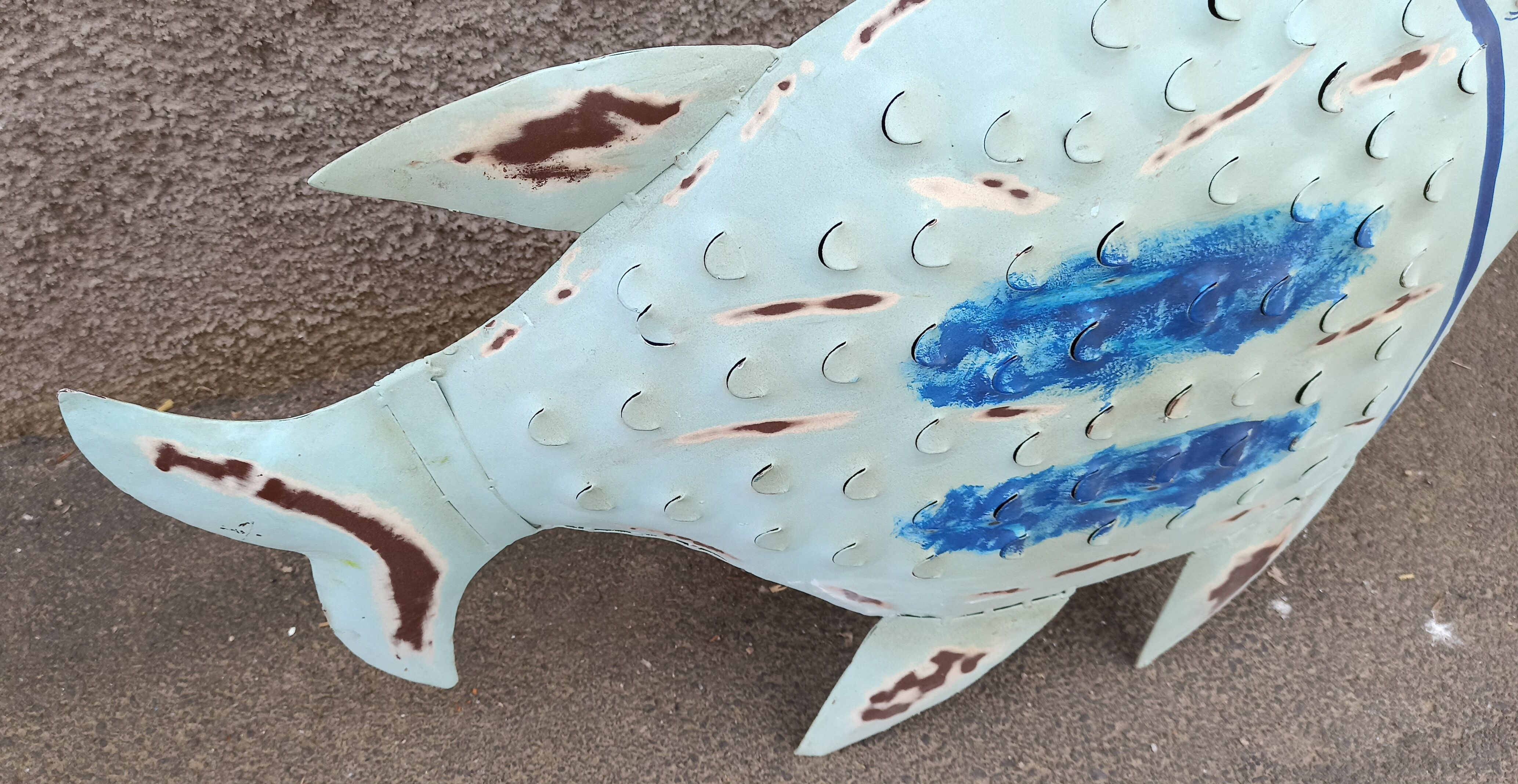 Blue metal fish