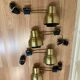Set of 4 modular wall lights, Scandinavian design 1950.