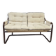 Tubular two-seater bench from the 1970s.