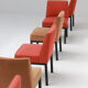 Set of six Jules Wabbes 'Louise' dining chairs for Bulo