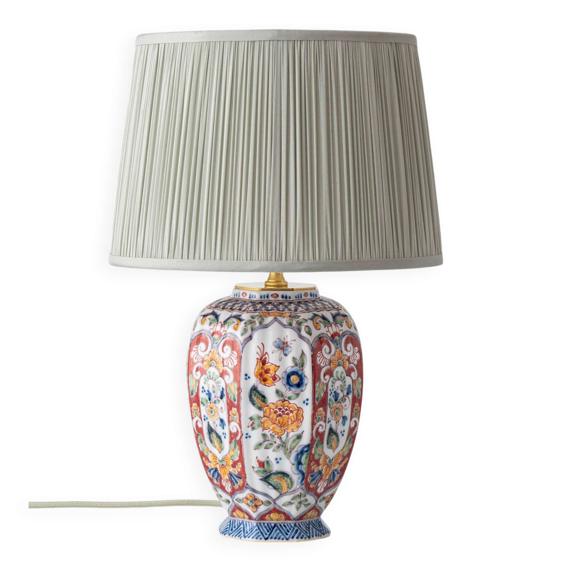 Lampe de table en céramique de style Delft peinte à la main par Altena et Krooyenga Makkum