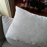 Nicoletti corner sofa in gray Alcantara