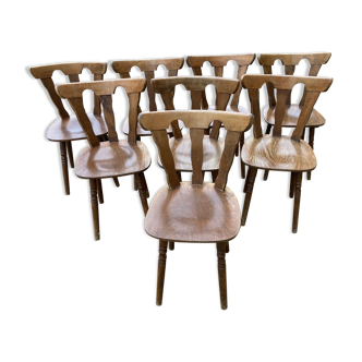 8 mountain wooden chairs