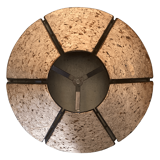 Large Cork and Black Metal Table Lamp, Germany, 1970s