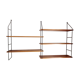 Black metal and wood shelf 60/70
