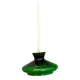 Vintage suspension lampshade in green and white opaline.