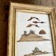 Wabi sabi wood and leaf board, gold leaf wood frame
