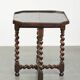 Antique English walnut side/center table with turned legs from around 1680