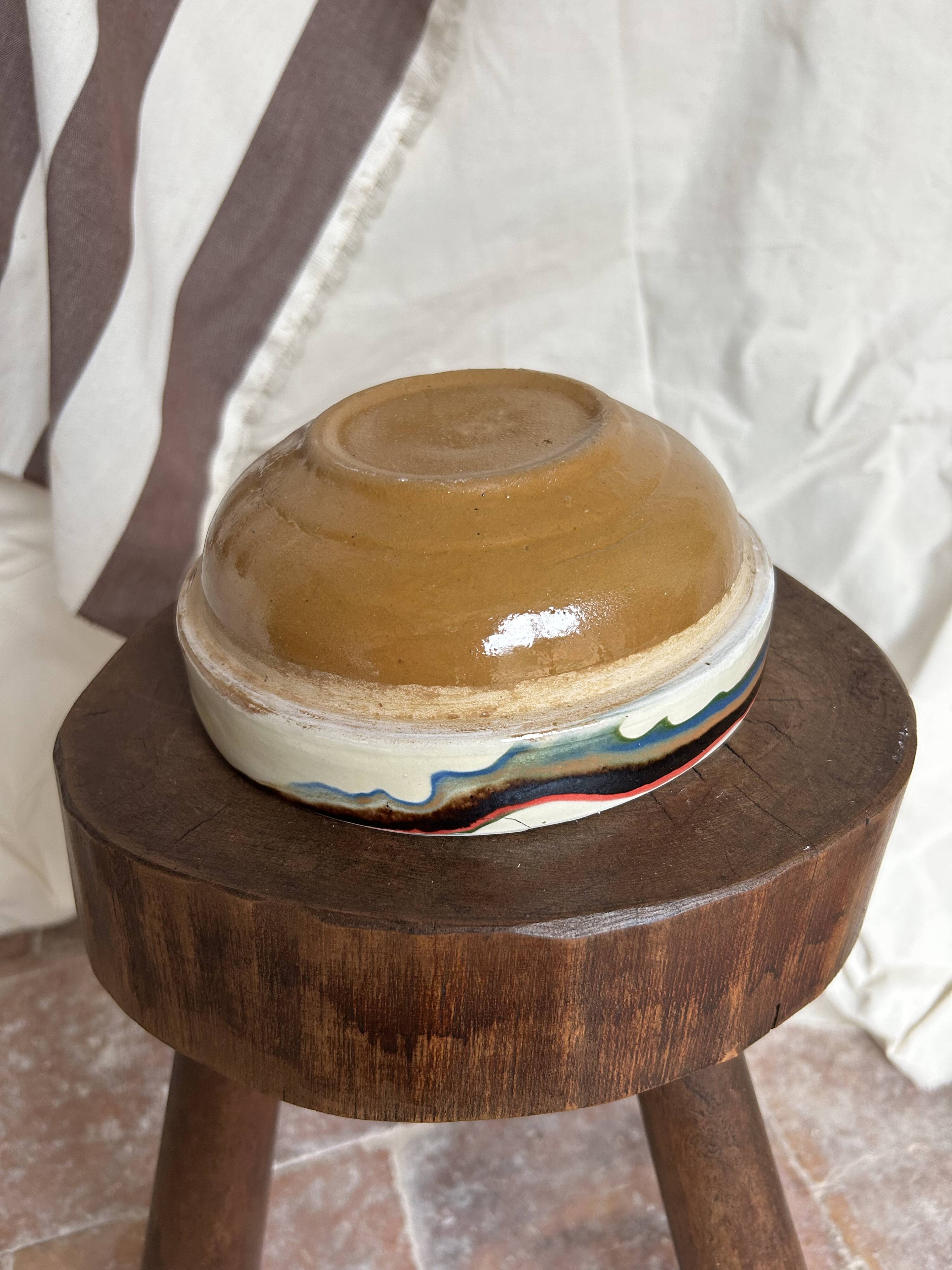 Painted terracotta bowl