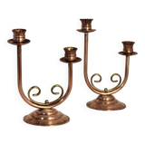 Copper candle holder