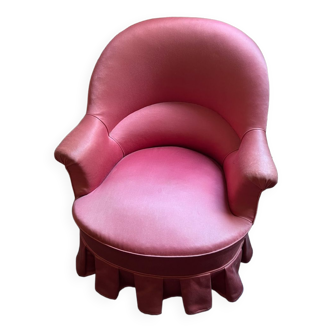 Fauteuil crapaud rose