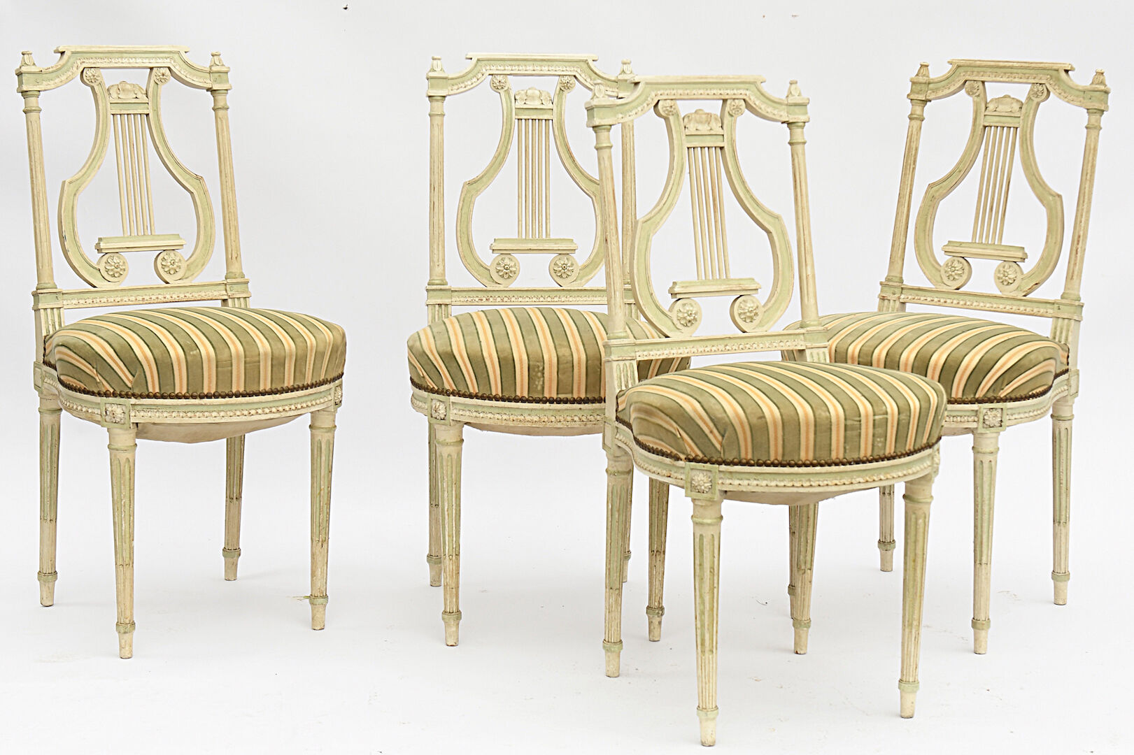 4 Chairs with lyre back