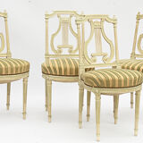 4 Chairs with lyre back