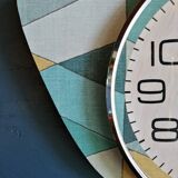 Clock formica vintage asymmetrical silent wall clock "Diamonds"