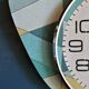 Clock formica vintage asymmetrical silent wall clock "Diamonds"
