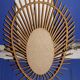 Oval rattan mirror