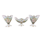 Capodimonte: Triptych Garniture with Cherubs in Porcelain