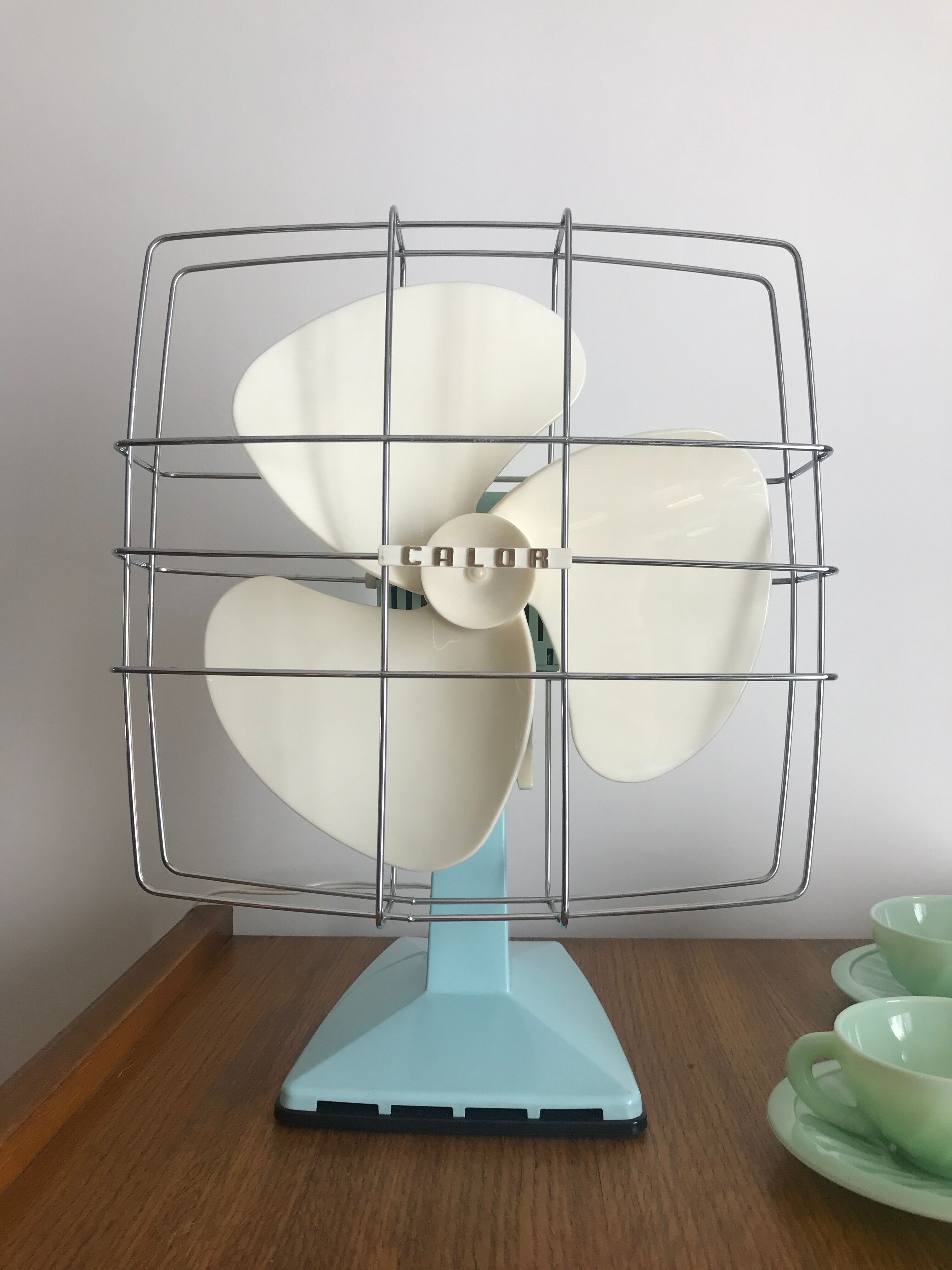 Vintage calor tilting fan mint