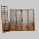 Set of four solid oak partition doors, 20th century