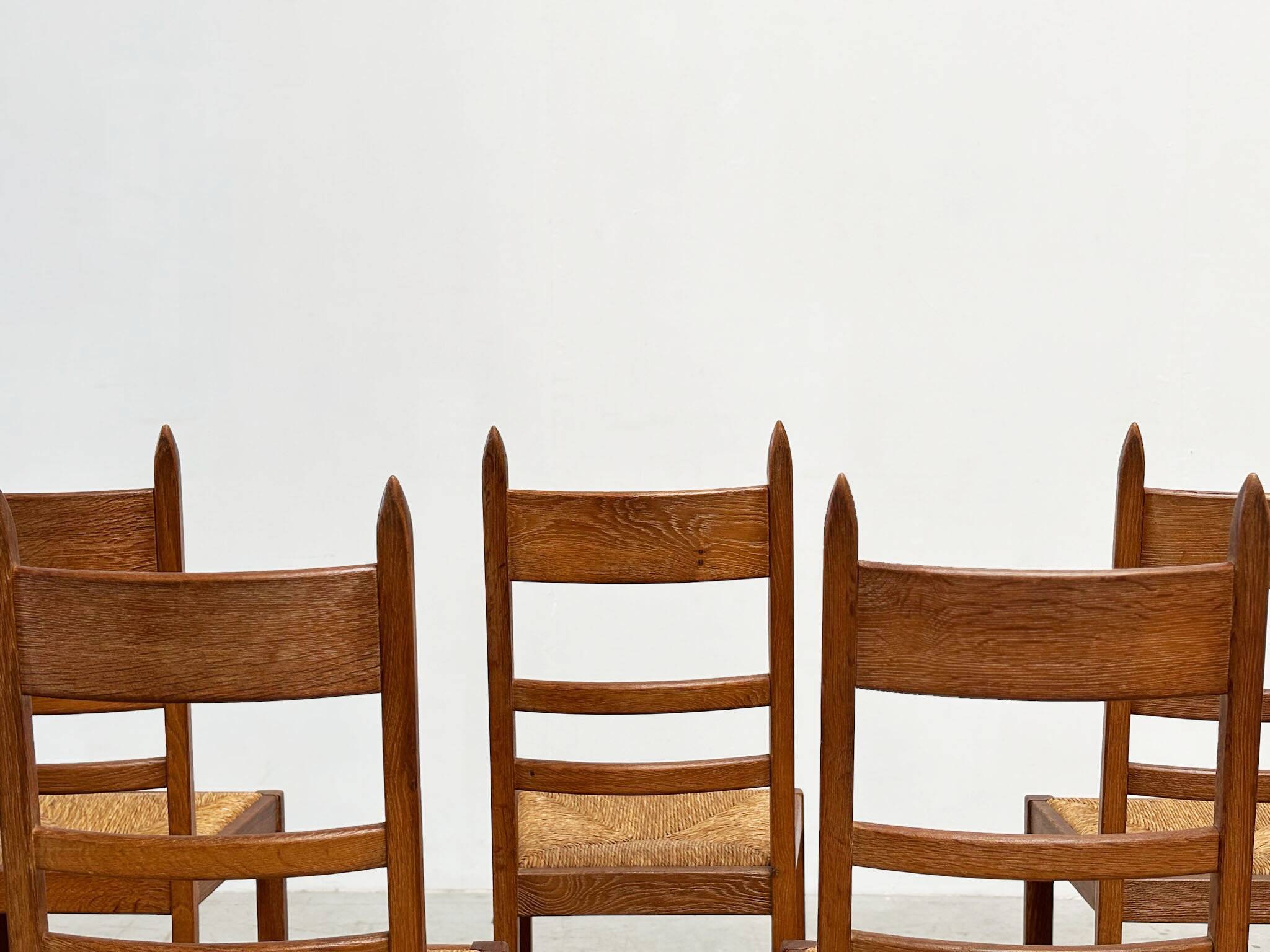 Set of eight French dining chairs