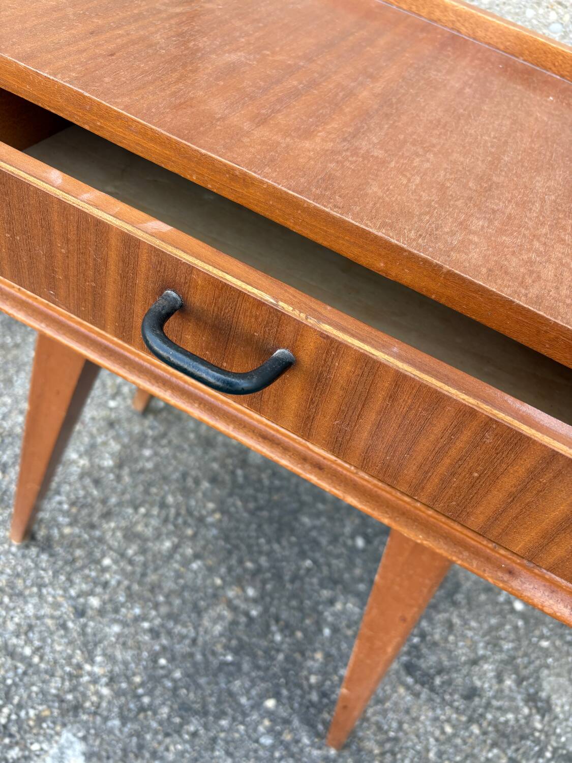 Bedside table with compass feet