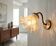Superb Vintage Wall Light Flower in Glass Paste & Brass - Art Deco