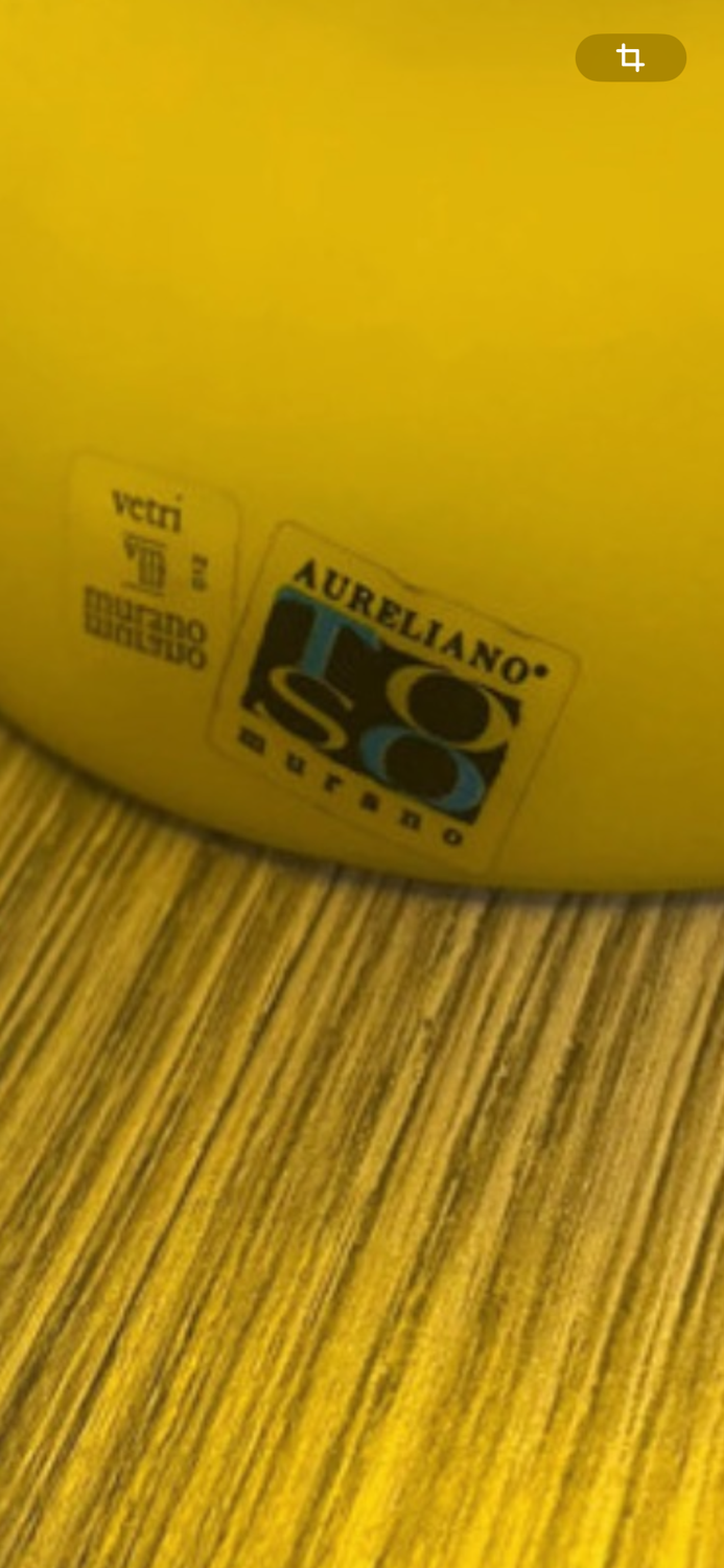 Lampe De Table Design jaune  Bulbo Aureliano Toso Murano  Space Age