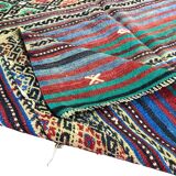 Neutral Turkish Stripe Kilim Rug