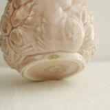 Pink pitcher - glazed ceramics - raspberry reliefs - Salins les Bains