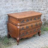 Curved Louis XV style chest of drawers known as a “tomb”
