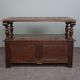 Entrance bench and decorated wooden table valve bench