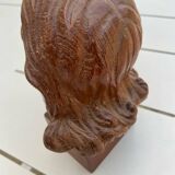 Carved wooden subject by Ferdinand PARPAN representing Christ