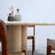 Vintage travertine dining table