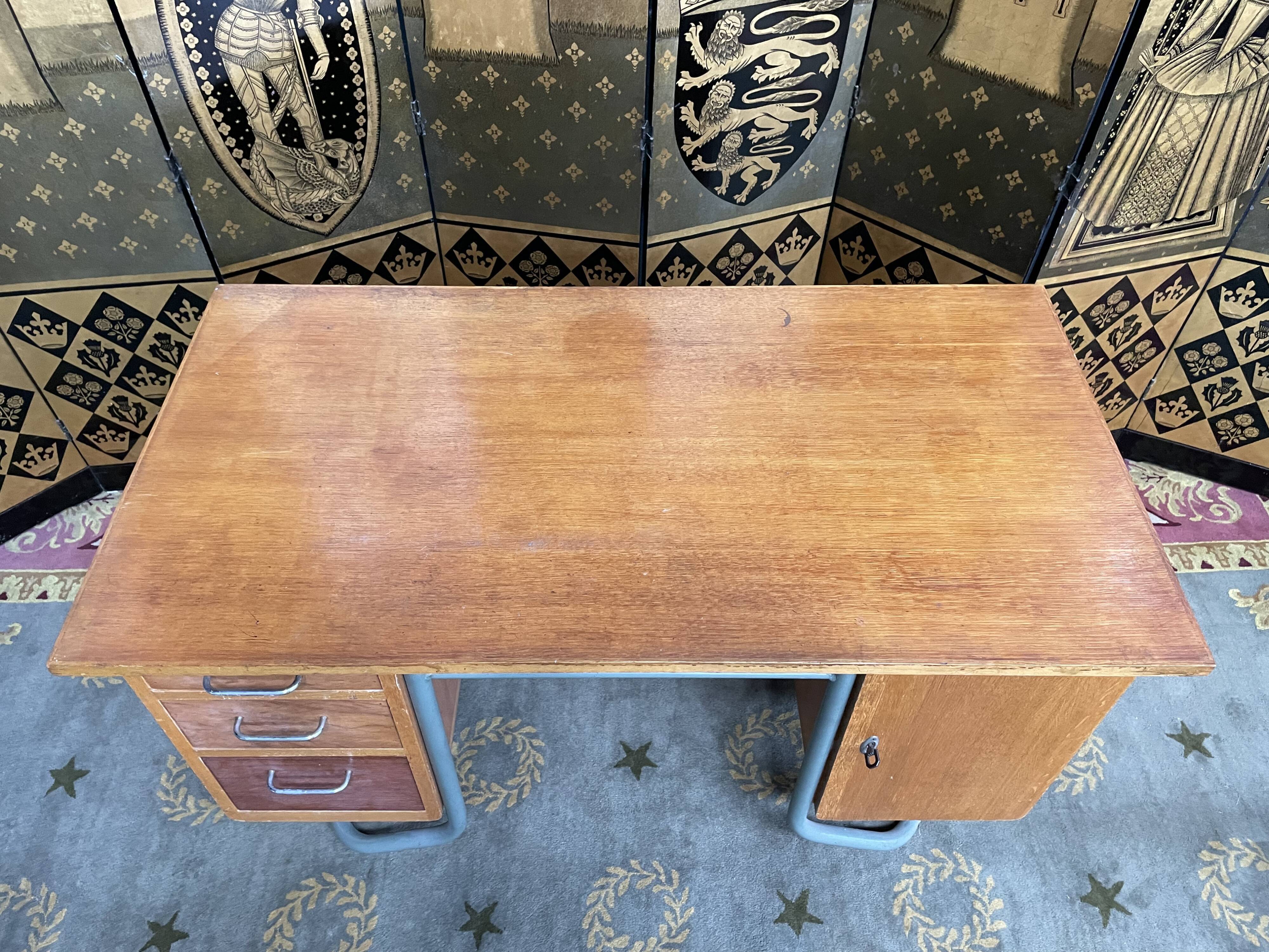 Schoolmaster's desk with armchair