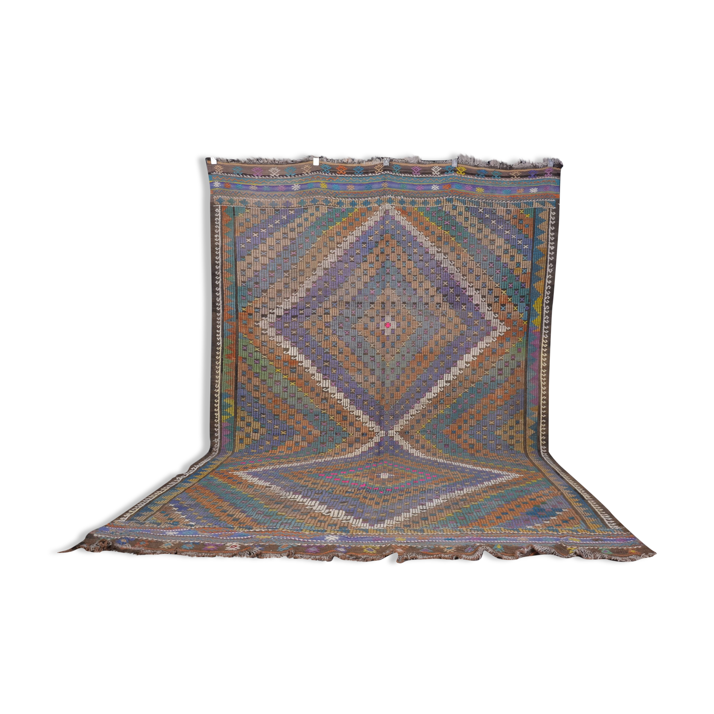 Tapis kilim vintage anatolien antique 1895