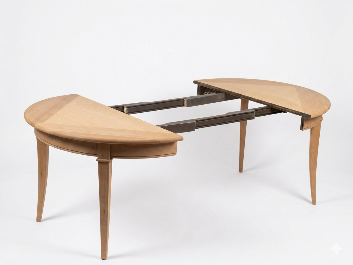 Extendable table in cherry wood