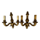 Paire d’appliques  murales bois peint vintage