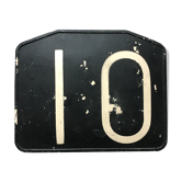 Old bus line plate No. 10