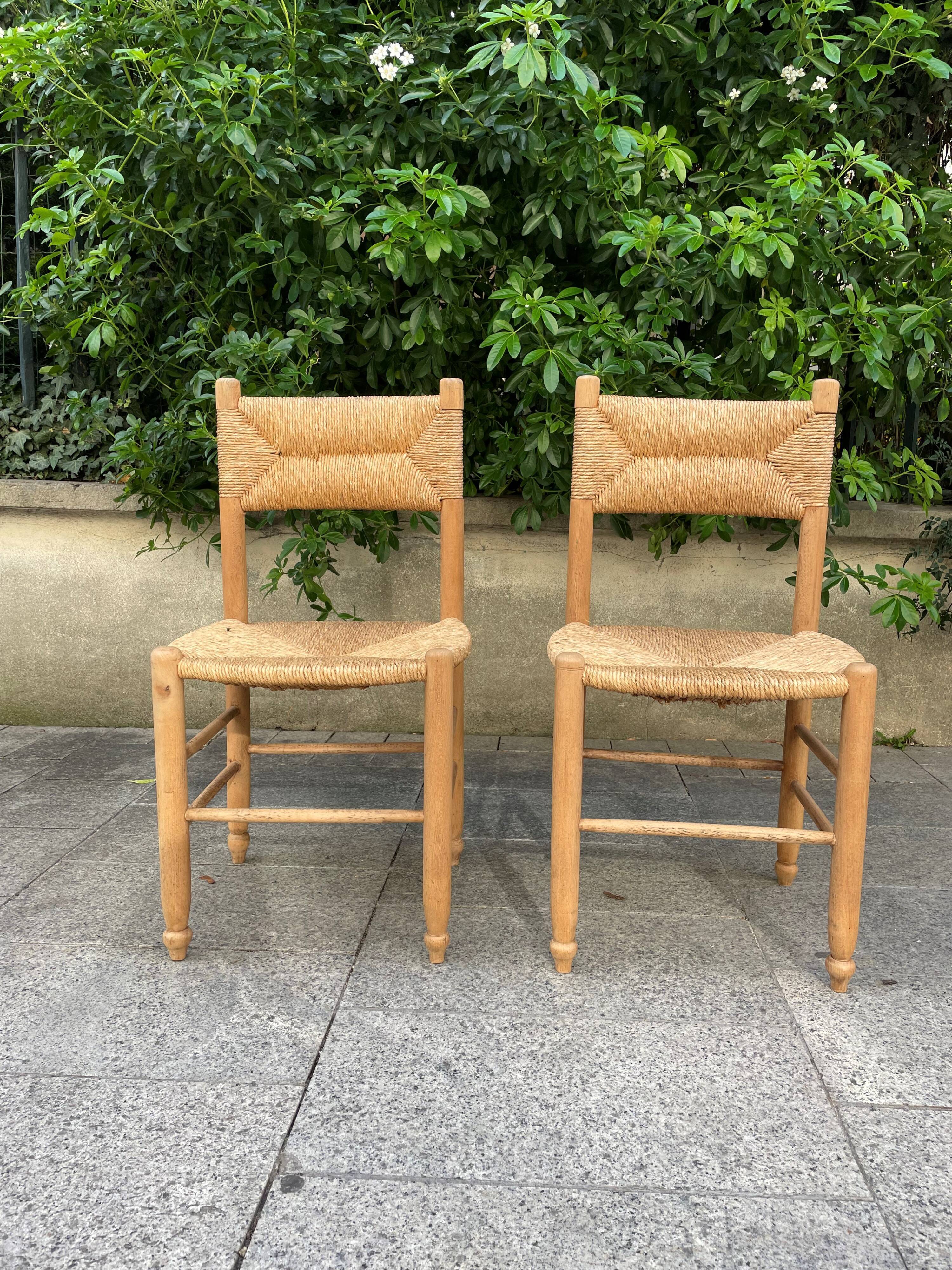 Pair of vintage brutalist chairs