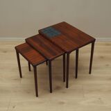 Set of three rosewood tables, Danish design, 1960s, production: Denmark