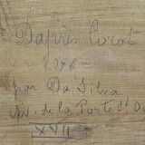 Da Silva after Corot: oil painting on panel landscape late 19th century