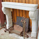 Stone fireplace