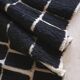 Black Moroccan Checkered Rug - 289 x 200 cm