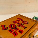 Jeu de loto en bois ancien