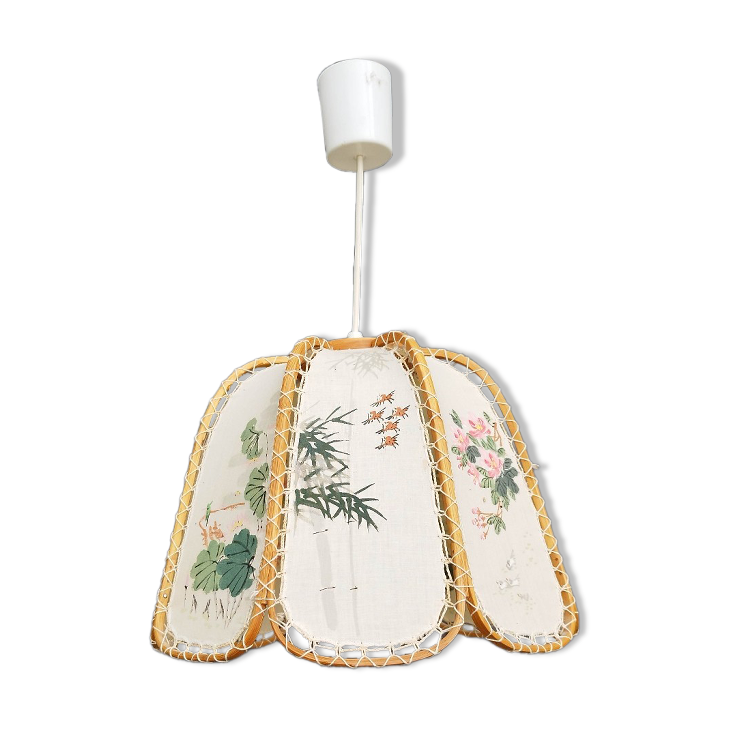 Suspension lampshade fabric vintage japanese pattern