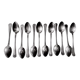 12 mocha spoons in silver metal christofle france
