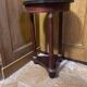 Empire accccajou pedestal table, marble top