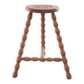 Large tripod/ bedside table/ renovated vintage stool, 1970s