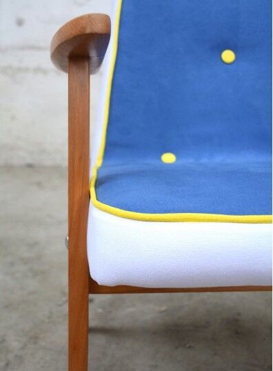 Chair of the 1960s Chierowski vintage blue