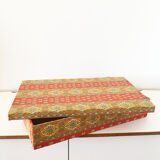 Old wooden box and fabrics